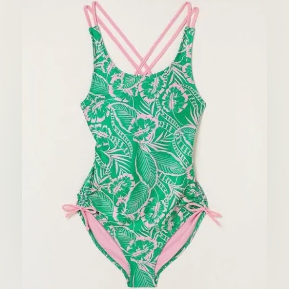FatFace Tummy Control Tropical Leaves Swimsuit